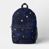 Galaxy Hearts Bedruckter Rucksack (Vorderseite)