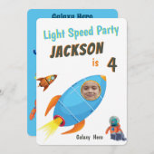 Galaxy Hero Astronaut Foto Vorlage Geburtstag (Vorne/Hinten)