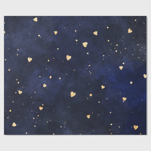 Galaxy Herz Geschenkpapier (Flach)