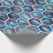 Galaxy Hexagon Muster Geschenkwrap Geschenkpapier (Ecke)