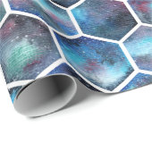 Galaxy Hexagon Muster Geschenkwrap Geschenkpapier (Rolleneckpunkt)