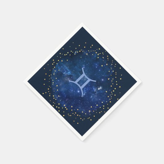 Galaxy Hintergrund - Gemini Symbol Serviette (Ecke)
