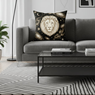 Galaxy Home Dekor Löwe Zodiac Sternenlicht Kissen