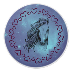 Galaxy Horse & Herz Keramikknauf