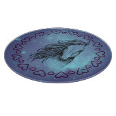 Galaxy Horse & Herz Schneidebrett (Ecke)