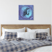 Galaxy Horse & Hörer mit optionalem Namen Leinwanddruck (Insitu (Schlafzimmer))