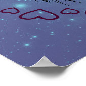 Galaxy Horse & Hörer mit optionalem Namen Poster (Ecke)