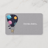 Galaxy Hot Air Ballon Visitenkarte (Rückseite)