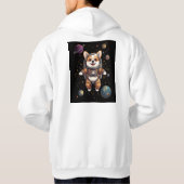 Galaxy-Hund-Kunst Hoodie (Rückseite)