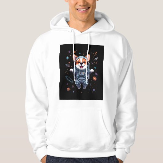 Galaxy-Hund-Kunst Hoodie (Vorderseite)