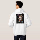 Galaxy-Hund-Kunst Hoodie (Schwarz voll)