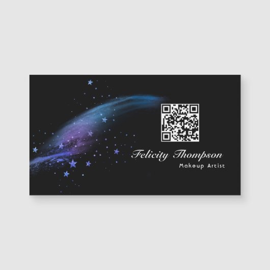 Galaxy Imitats Glitzer QR Code Magnetkarte (Vorderseite)