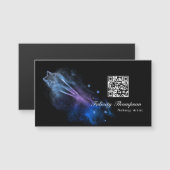 Galaxy Imitats Glitzer QR Code Magnetkarte (Vorne/Hinten)