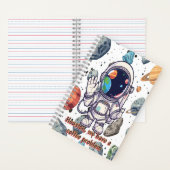 Galaxy Journal Space Themed Notebook mit Planet Notizblock (Innen)
