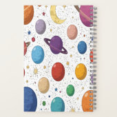 Galaxy Journal Space Themed Notebook mit Planet Notizblock (Rückseite)