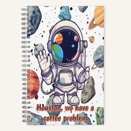 Galaxy Journal Space Themed Notebook mit Planet Notizblock (Vorderseite)