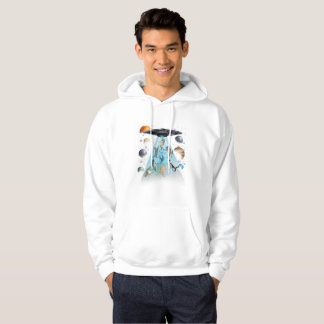 Galaxy-Katze-Schwimmen-T-Shirt | Süße Astronauten- Hoodie