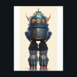 Galaxy King Robot B-21 Wombott Postkarte<br><div class="desc">Galaxy King Robot B-21 ist W.W. Wombotts Science Fiction, eine neue Klasse von Killerrobotern aus dem Weltraum zu übernehmen! Indem sie sich von Robby, dem Roboter des Verbotenen Planeten und dem verlorenen Raumroboter YM3 B-9 inspirieren lassen, wird Galaxy King Robot B-21 sicher das Herz der Roboter-Fans im ganzen Kosmos gewinnen!...</div>