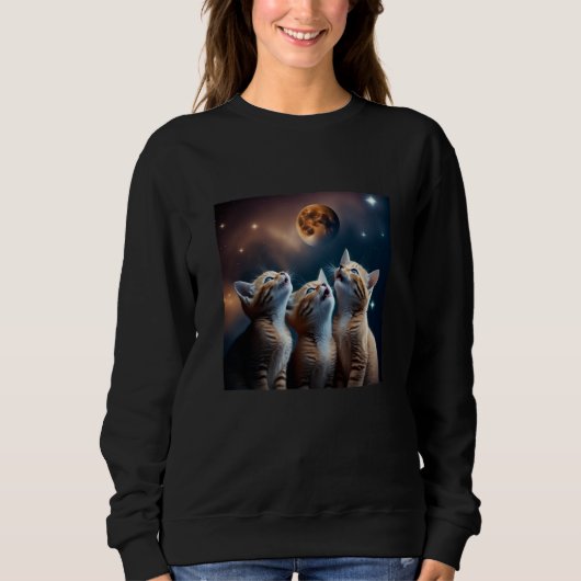 Galaxy Kittens Cat UFO Cat In Space 1 Sweatshirt (Vorderseite)