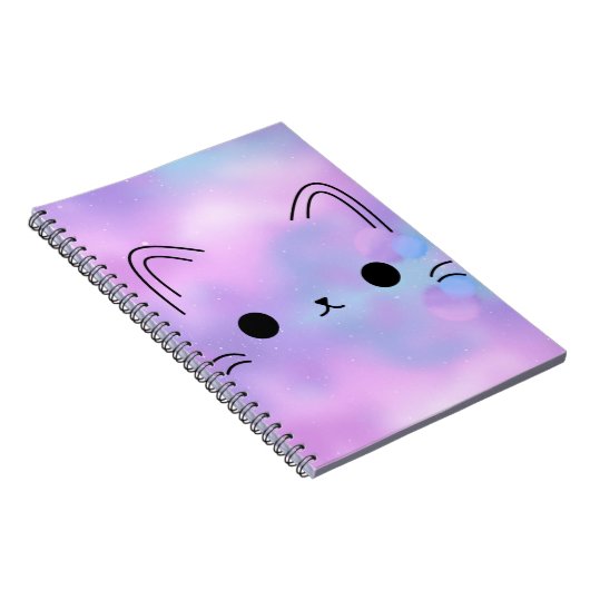 Galaxy Kitty Notebook Notizblock (Rechte Seite)