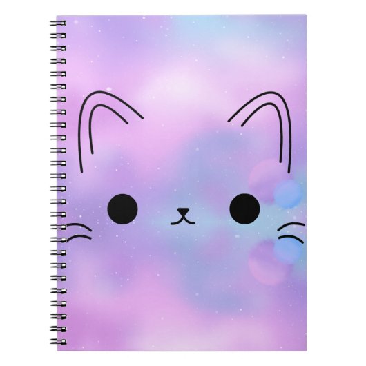 Galaxy Kitty Notebook Notizblock (Vorderseite)