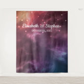 Galaxy-Konstellationen für Hochzeitskabinen im Fot Wandteppich (Vorderseite)