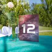 Galaxy-Konstellationen für Hochzeitsplatz-Tischnum Einladung