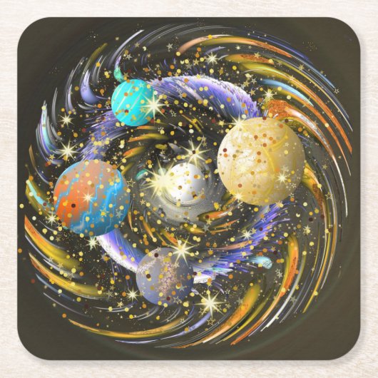 Galaxy Kovarellah Rechteckiger Pappuntersetzer (Vorderseite)