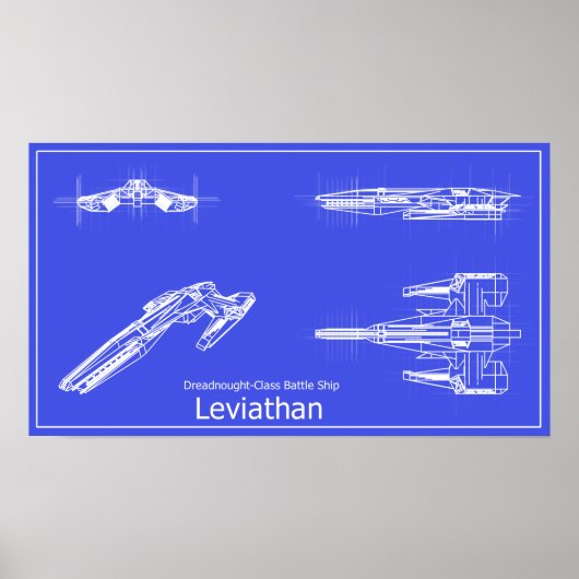 Galaxy Leviathan Blueprints Poster (Vorne)
