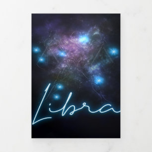 Galaxy Libra Zodiac- Funny Libra Zodiac Lover Gift Dreifach Gefaltete Ankündigung