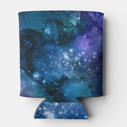 Galaxy liebt Starry Space Blue Sky White Glitzern Dosenkühler (Rückseite)