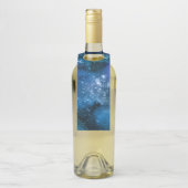 Galaxy liebt Starry Space Blue Sky White Glitzern Flaschenanhänger (Auf Flasche)