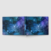 Galaxy liebt Starry Space Blue Sky White Glitzern Gästebuch (Voll)