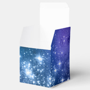 Galaxy liebt Starry Space Blue Sky White Glitzern Geschenkschachtel