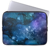 Galaxy liebt Starry Space Blue Sky White Glitzern Laptopschutzhülle (Vorderseite)