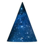 Galaxy liebt Starry Space Blue Sky White Glitzern Partyhütchen (Links)