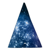 Galaxy liebt Starry Space Blue Sky White Glitzern Partyhütchen (Rechts)
