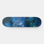 Galaxy liebt Starry Space Blue Sky White Glitzern Skateboard (Horizontal)