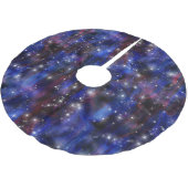 Galaxy lila schönes nächtliches Sternenhimmel Polyester Weihnachtsbaumdecke (Schrägansicht)