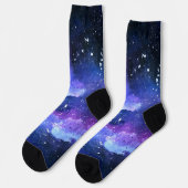 Galaxy Lila Space Nebula Coole Adventure Mens Socken (Linkes Detail)