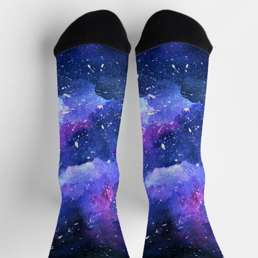 Galaxy Lila Space Nebula Coole Adventure Mens Socken (Oben)