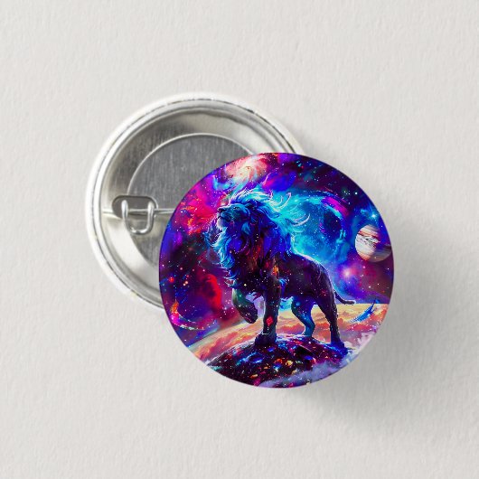 Galaxy Lion Blue Button (Vorne & Hinten)