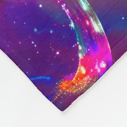 Galaxy Lion Blue Fleecedecke (Ecke)