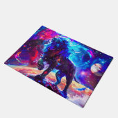 Galaxy Lion Blue Fußmatte (Schrägansicht)