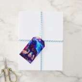 Galaxy Lion Blue Geschenkanhänger (Mit Garn)