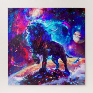 Galaxy Lion Blue Puzzle
