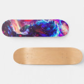 Galaxy Lion Blue Skateboard (Horizontal)