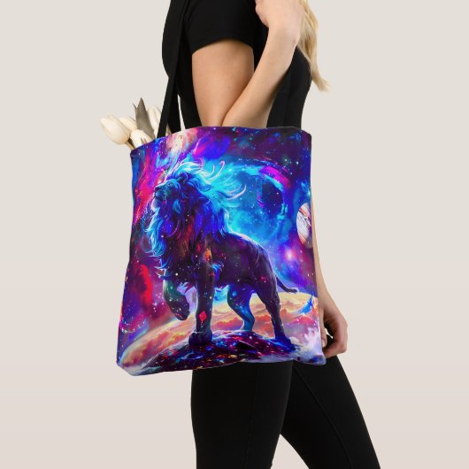 Galaxy Lion Blue Tasche (Von Nahem)