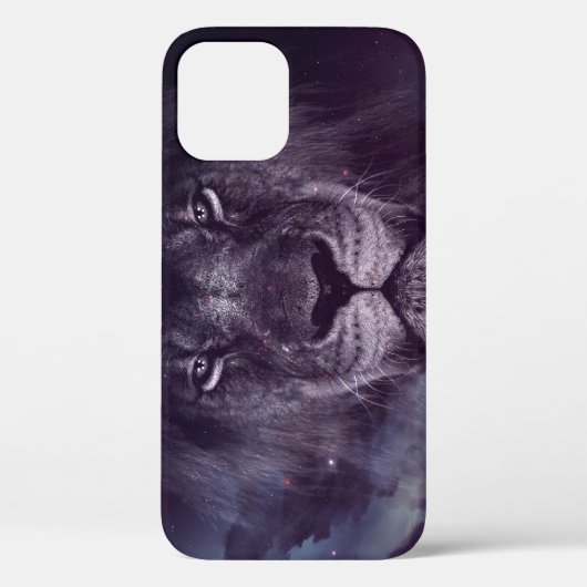 Galaxy Lion Face Art Wallpaper Case-Mate iPhone Hülle (Rückseite)