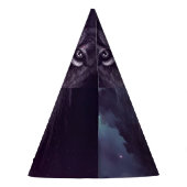 Galaxy Lion Face Art Wallpaper Partyhütchen (Rückseite)